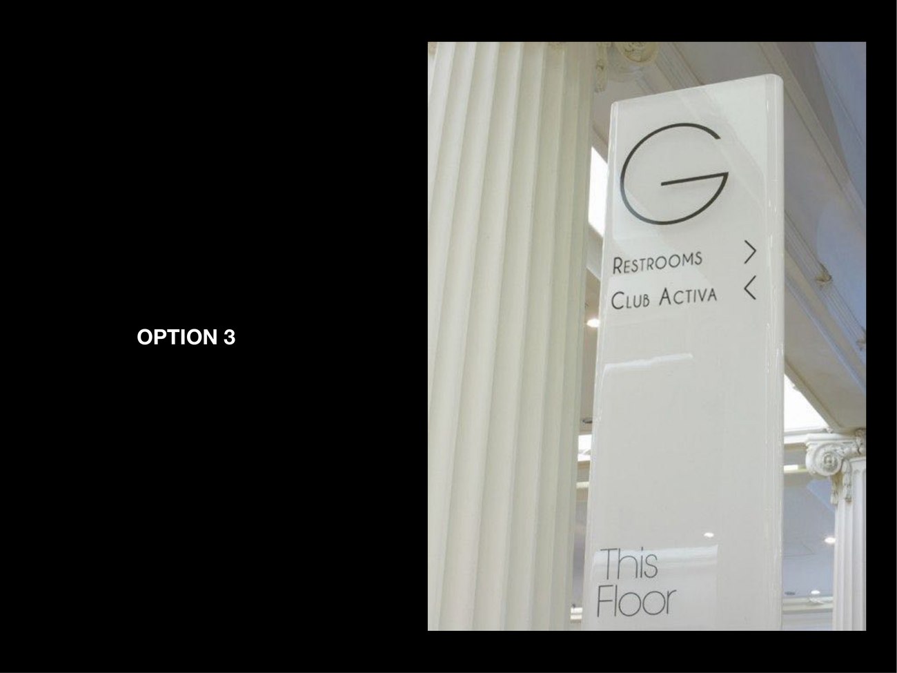 Floor identity sign
