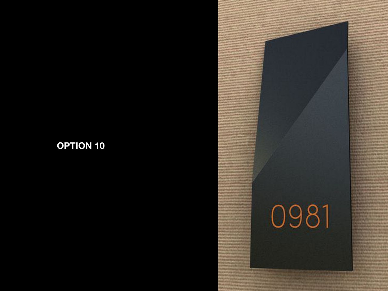 Copper-on-slate floor numbering