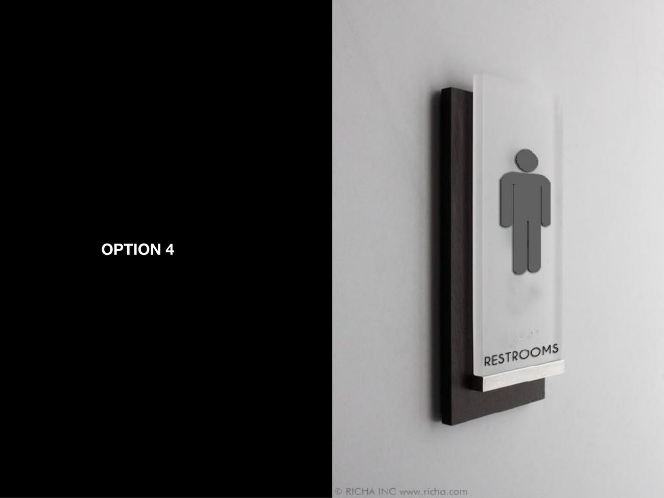 Restroom pictogram sign
