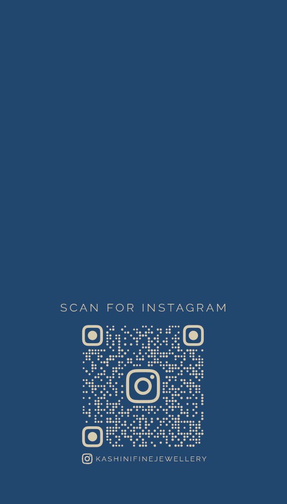 The Kashini business card with a QR to Instagram