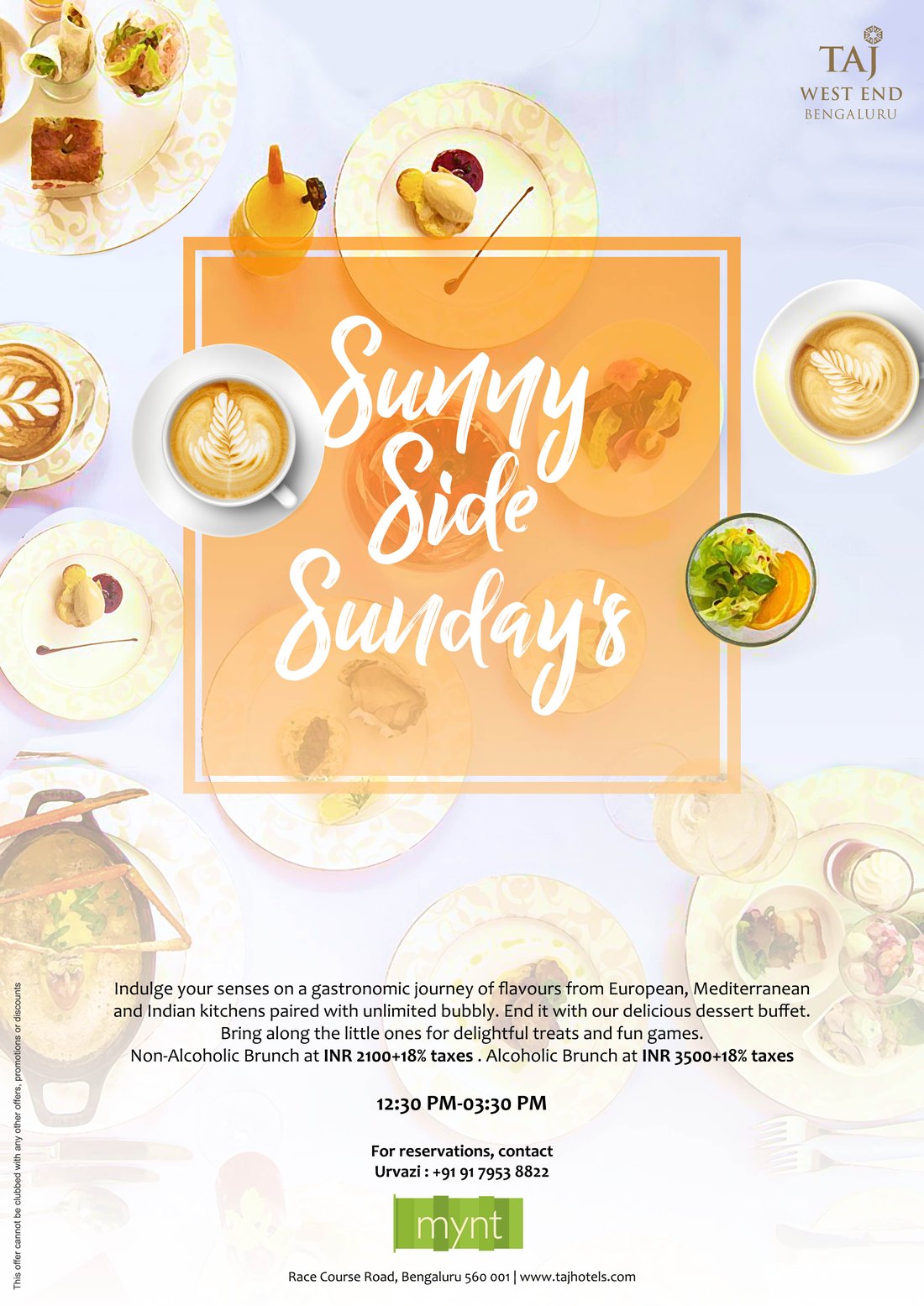 'Sunny Side Sundays' — a bright orange typographic route