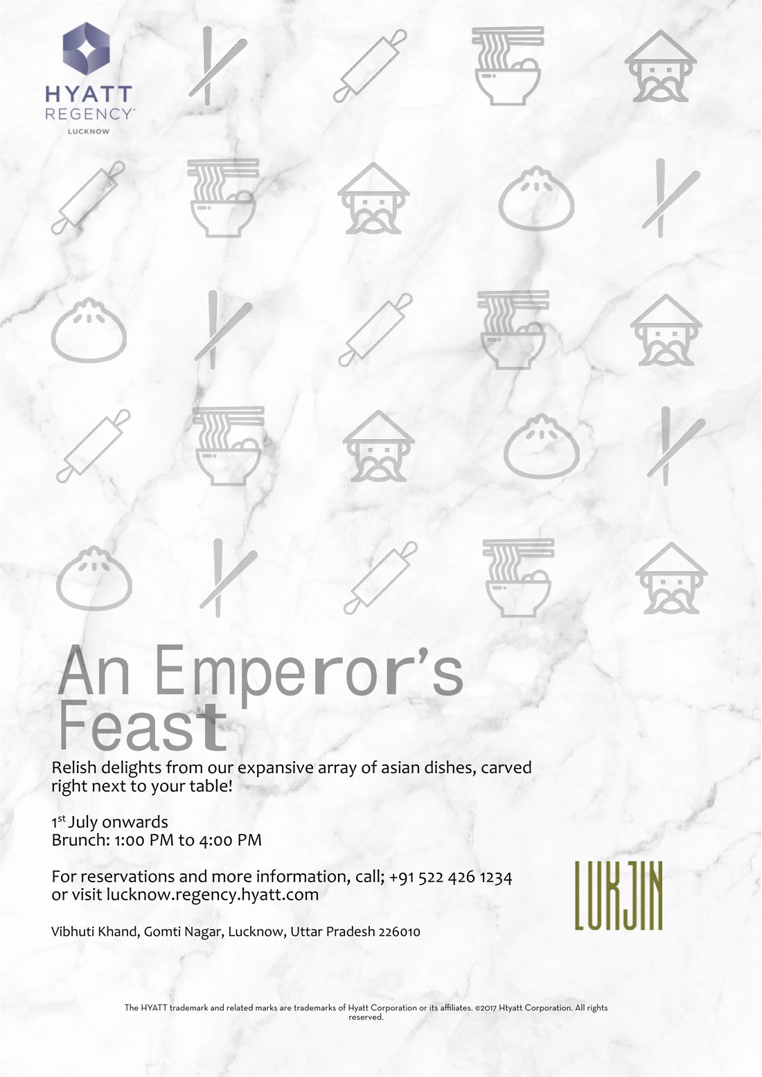 'An Emperor's Feast' — a carvery poster for Lukhin