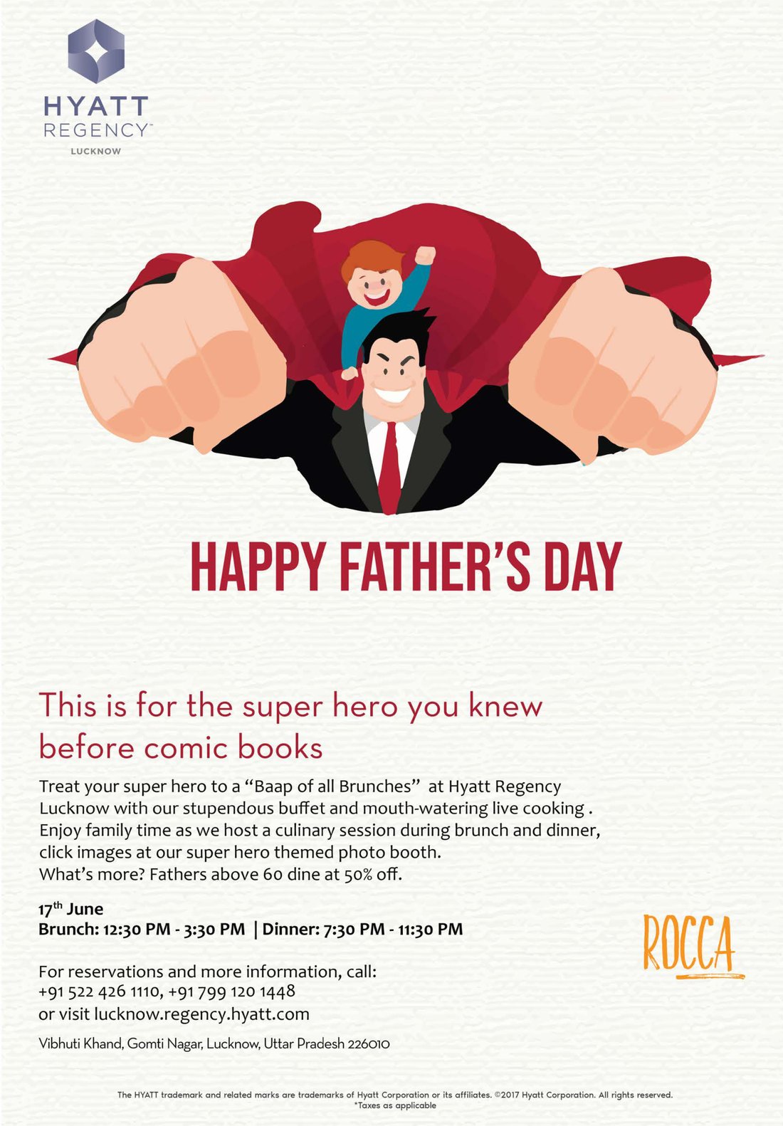 'Happy Father's Day' — a comic-book Father's Day brunch