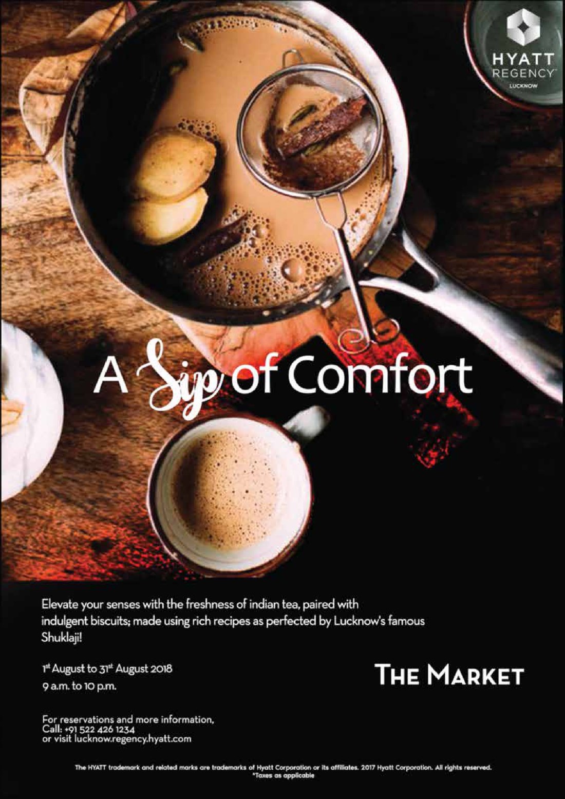 'A Sip of Comfort' — a winter tea poster for The Market