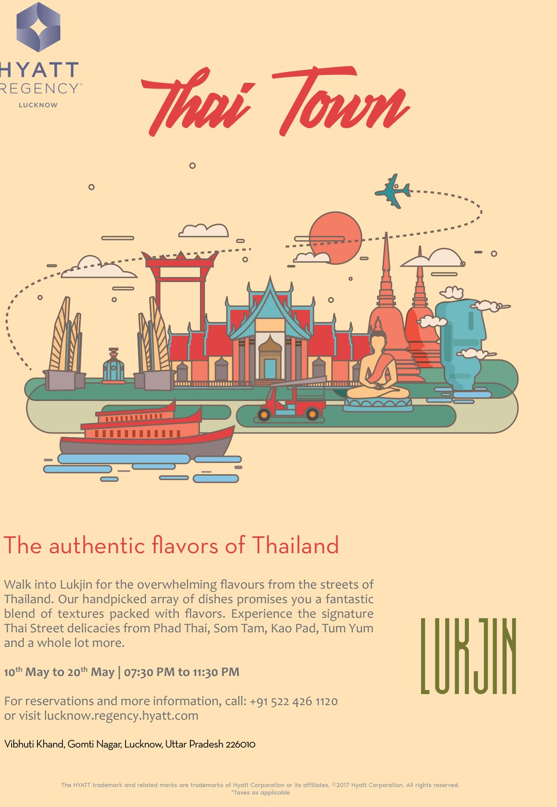 'Thai Town' — a Thai street-food menu for Lukhin