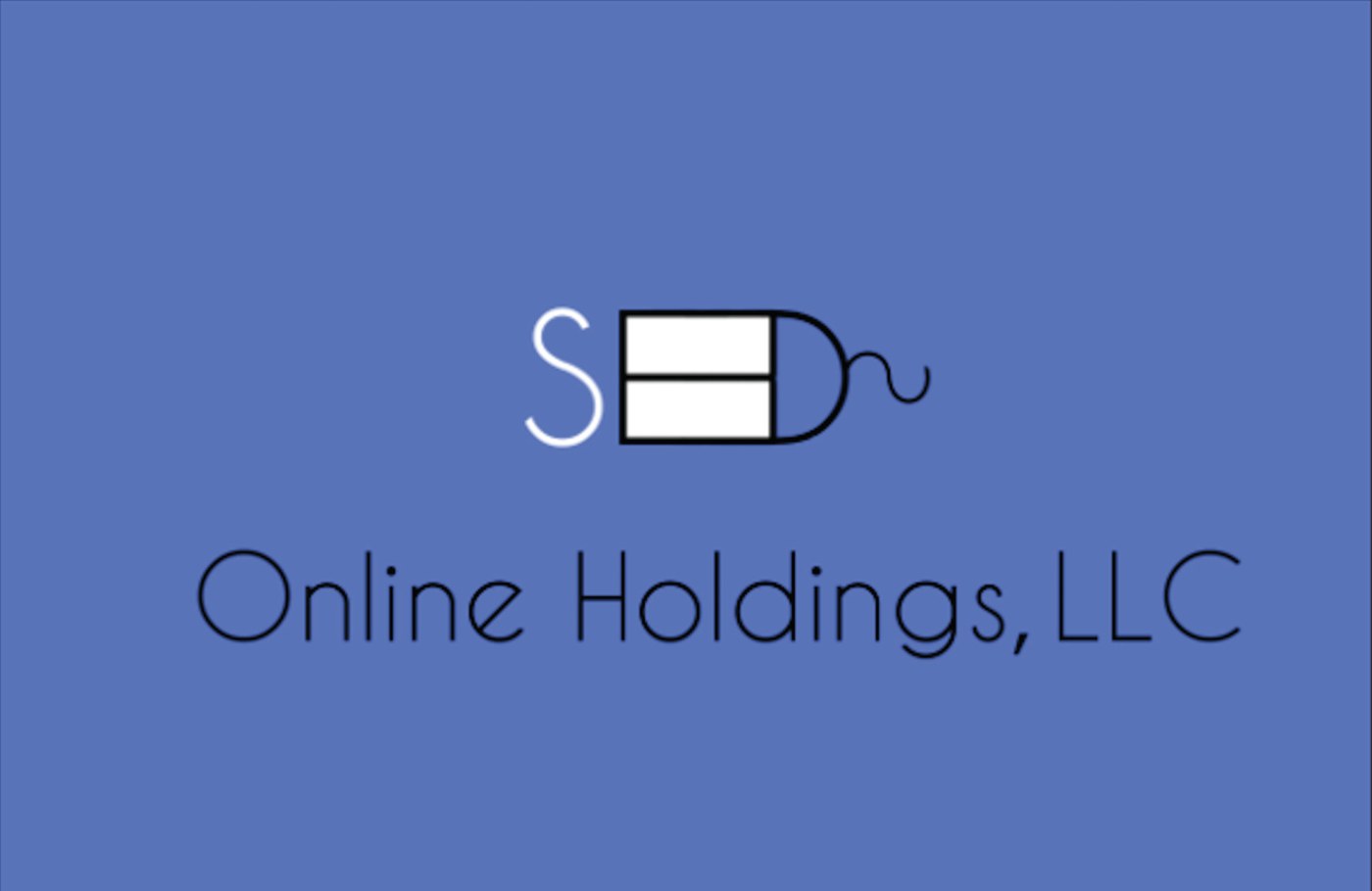 The Seed logotype reversed out on blue