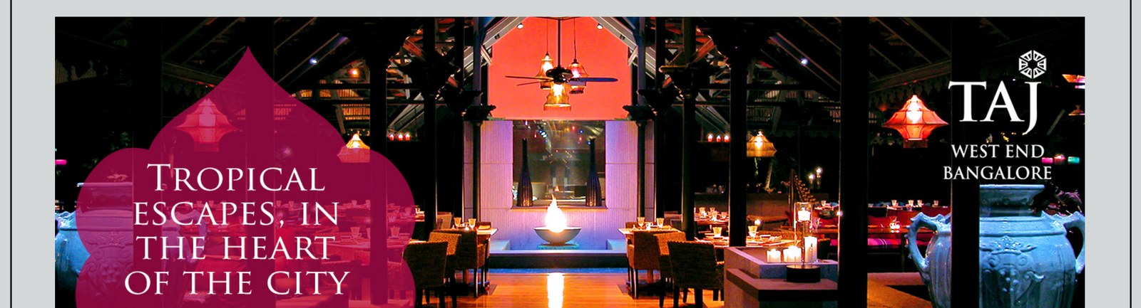 'Tropical Escapes' Taj West End advert