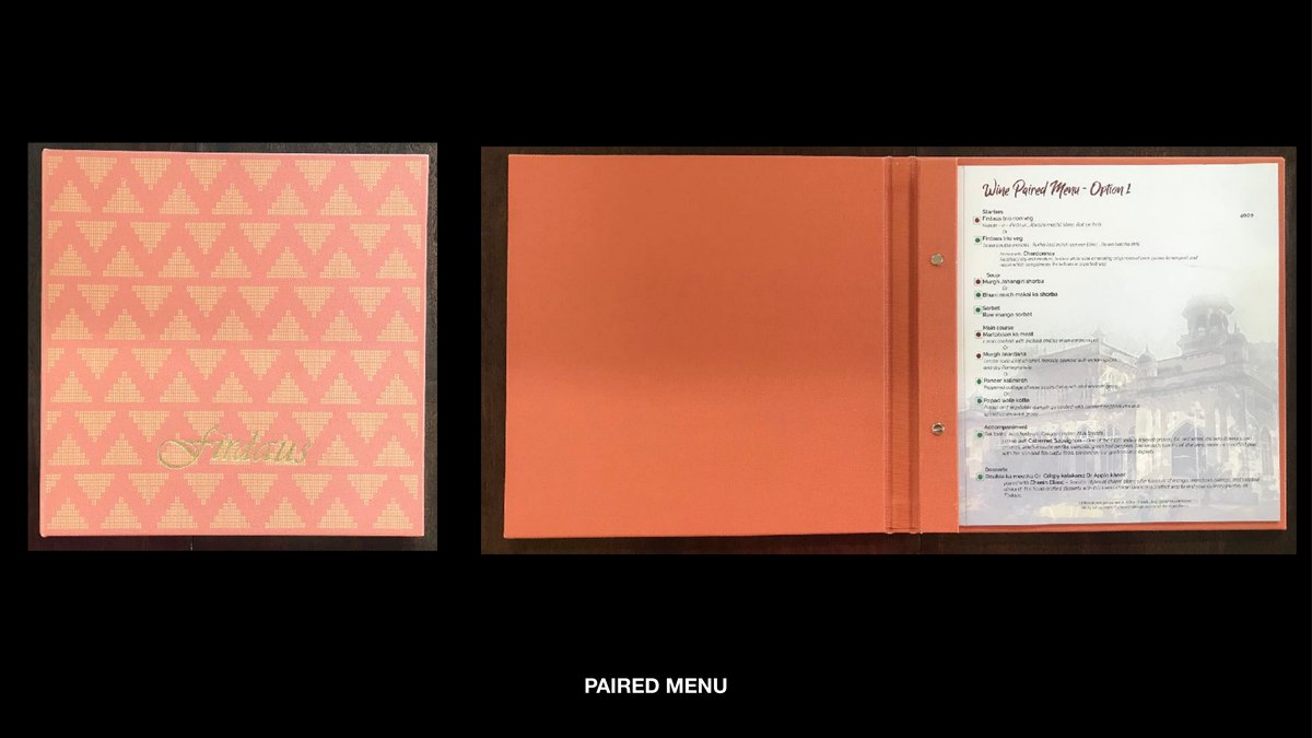 The paired menu