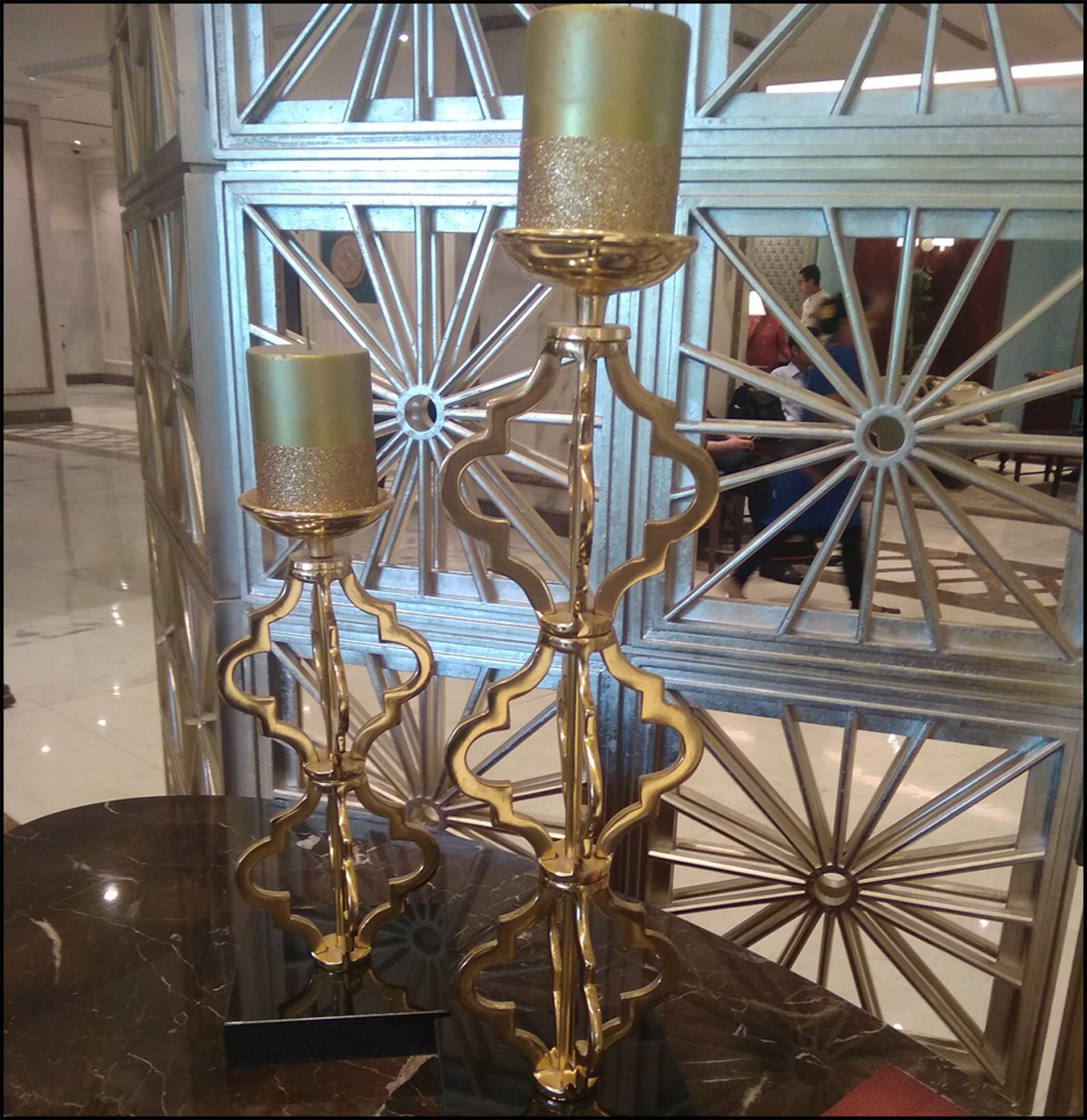 Brass candelabra