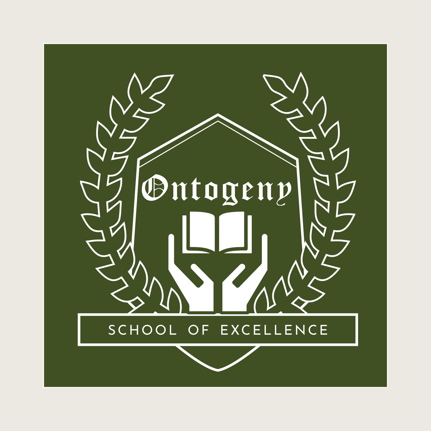 The Ontogeny crest in forest green