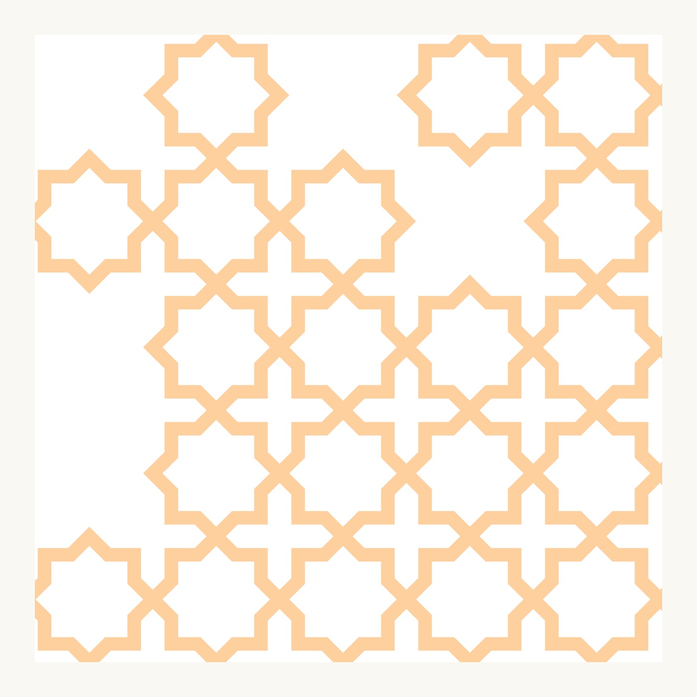 The pattern scaled to a finer density