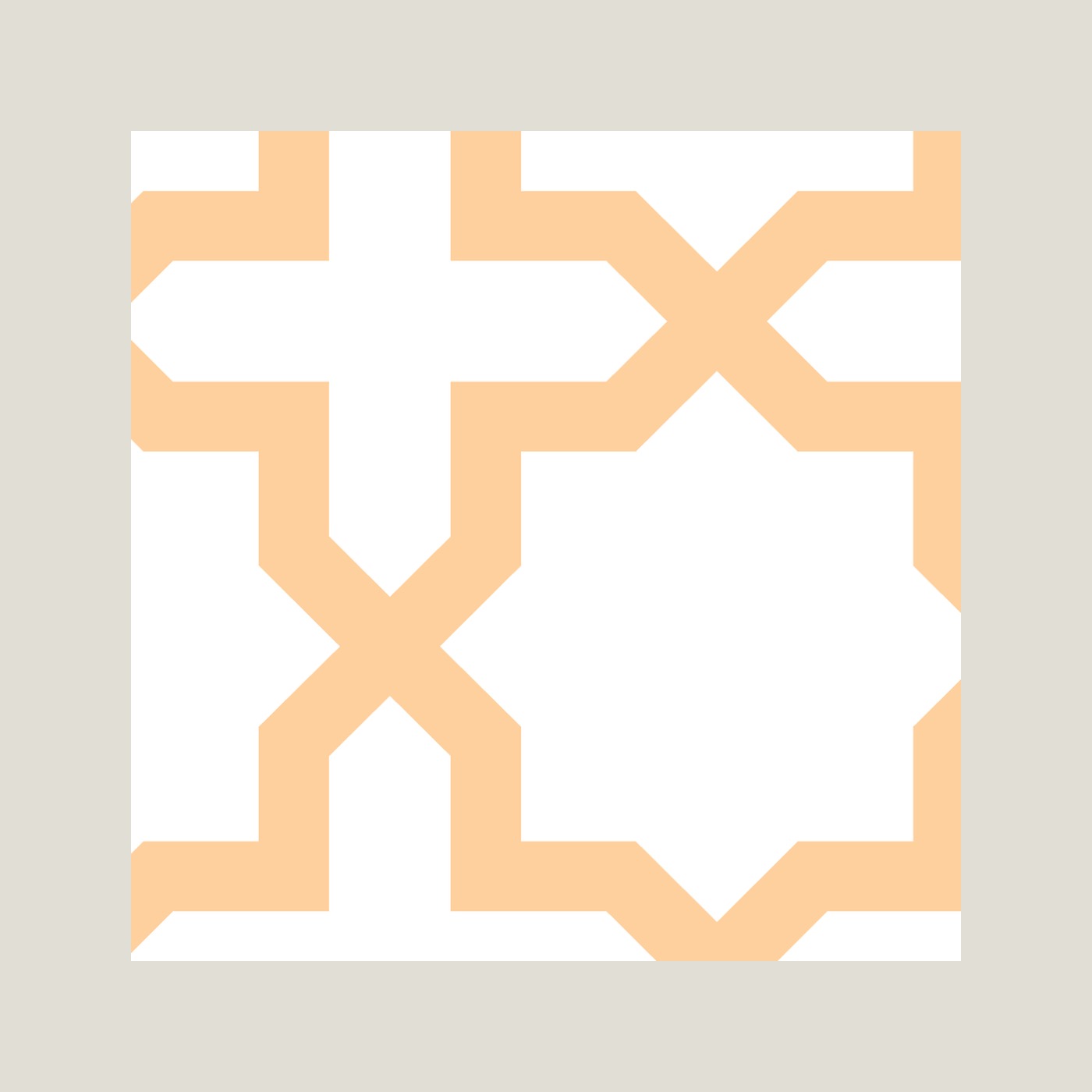 A single star-and-cross unit
