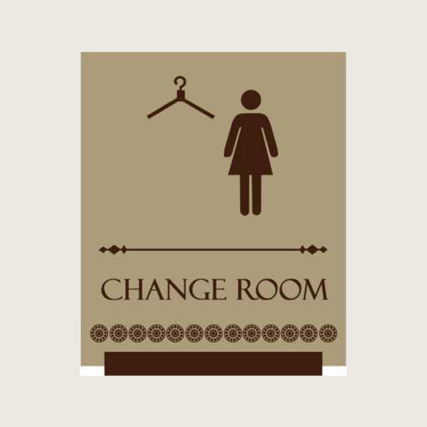 The City Club change-room sign with a custom pictogram